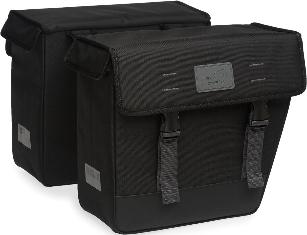 Bunús New Looxs Mála dúbailte dubh - mála rothair - unisex - uisce-repellent - 39L