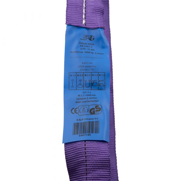 Trailergear TRAILERGEAR Round sling 1 ton 1 meter