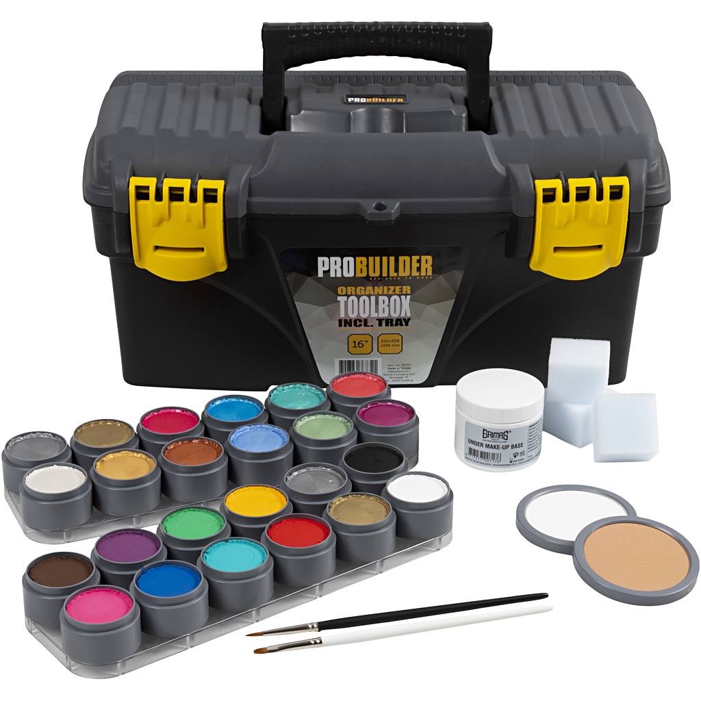 Grimas make-up case, various colours, 39 parts, 1 set