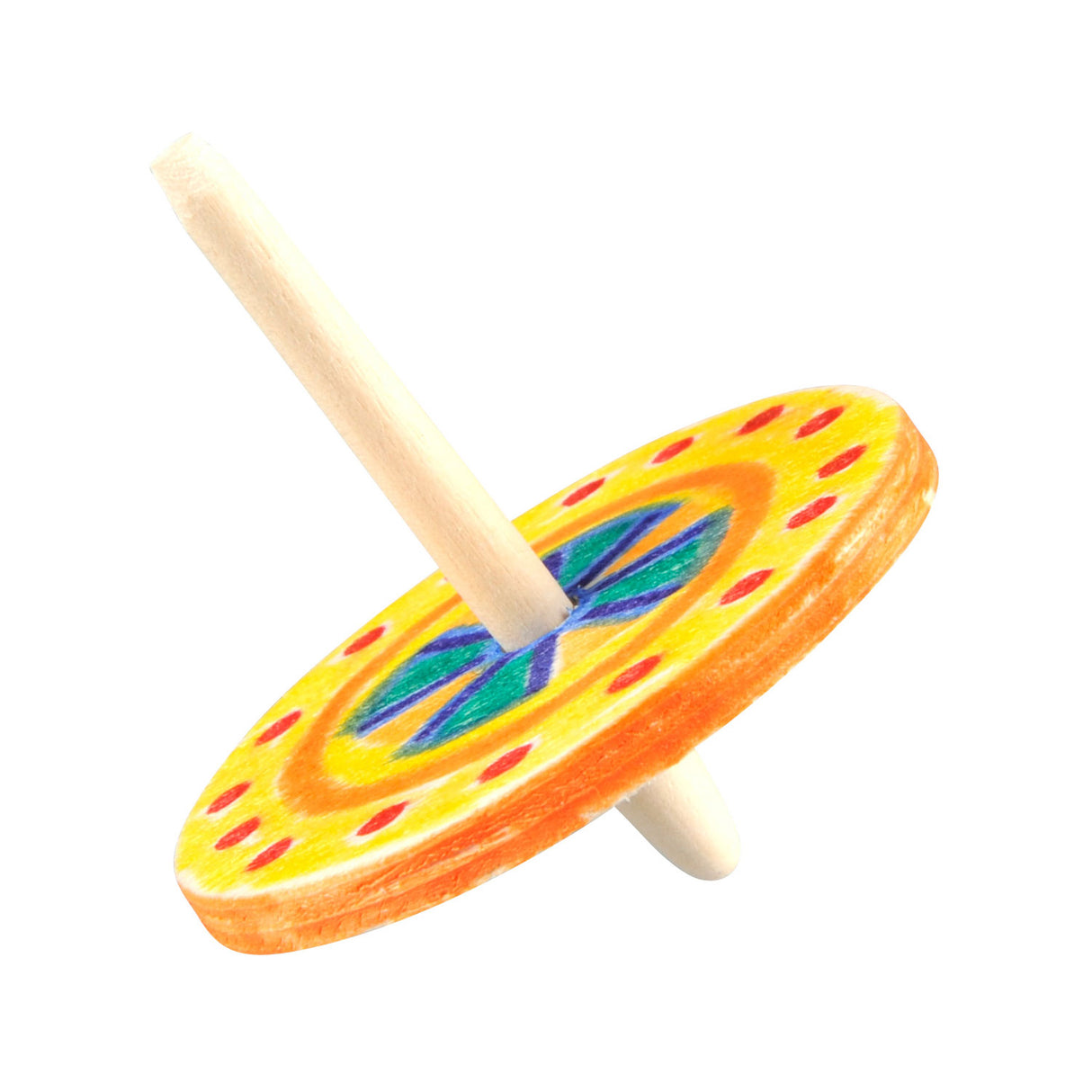 Lobbes color your own wooden spinning top