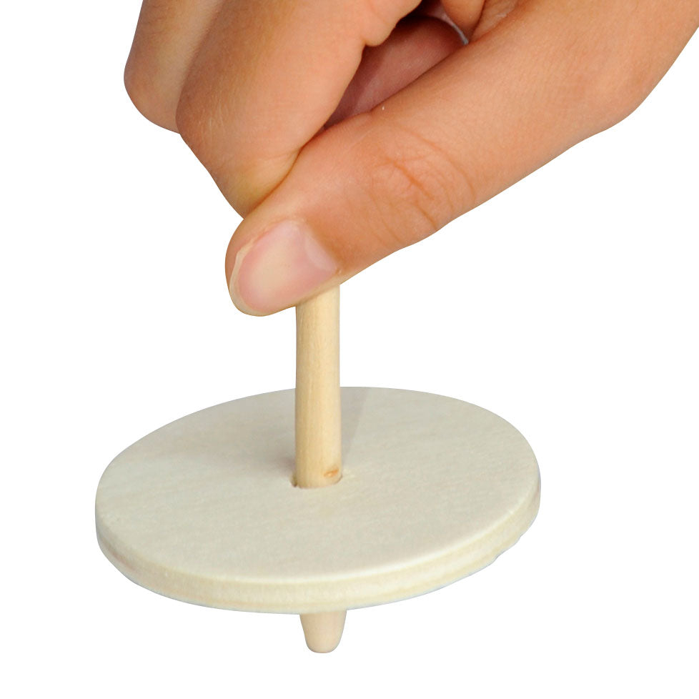 Lobbes color your own wooden spinning top