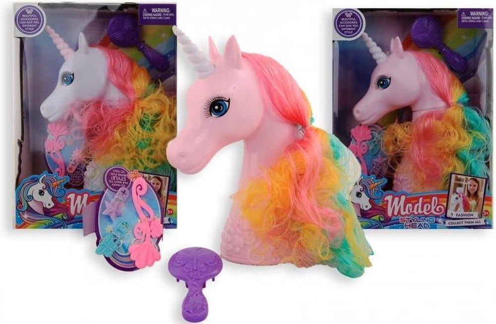 Eenhoorn opmaak kap hoofd styling head