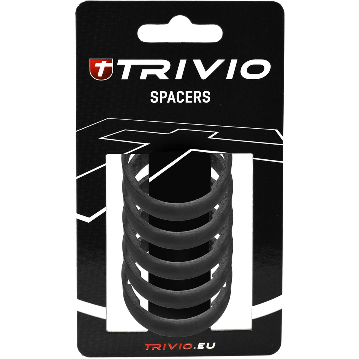 Trivio - spacer 10mm 1-1 8 carbon ud matte - 5 pieces