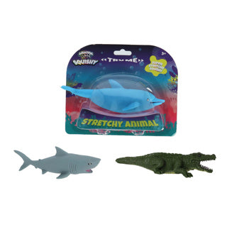 Erstaunlich coole, dehnbare Auswahl an Haien, Delfinen oder Krokodilen | 6 Stück
