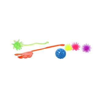 Amazing cool sticky hand stick ball 2 pieces and 3 window runners sticky small assorted