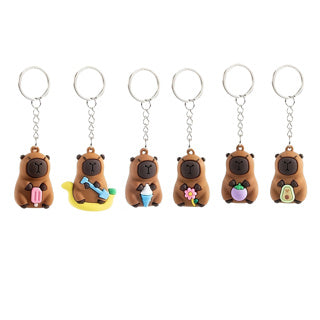 Other brands key ring 3d capybara assorted