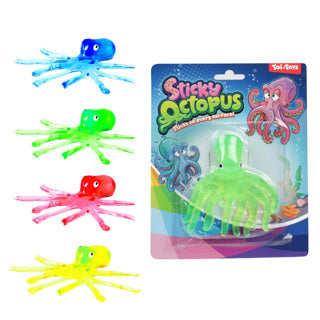 Toi-toys window crawler sticky octopus 4 assorted