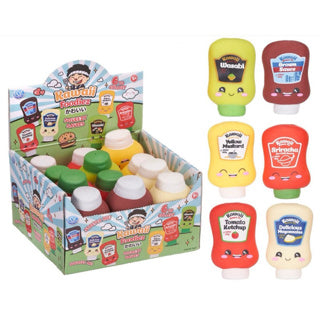 Kawaii foodies squishy sauces 10cm 6 asst | 12 stuks