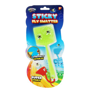 Amazing cool sticky fly swatter + 2 flies assorted