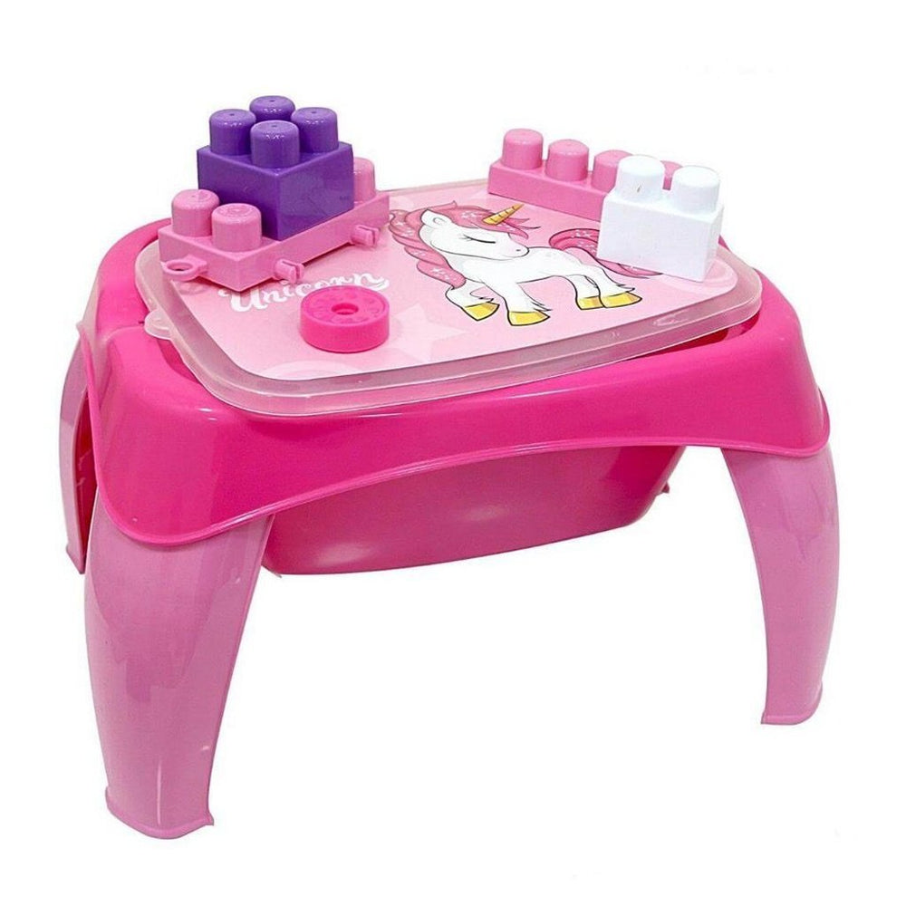 Dolu Unicorn Activity Table + 30 blokke pink
