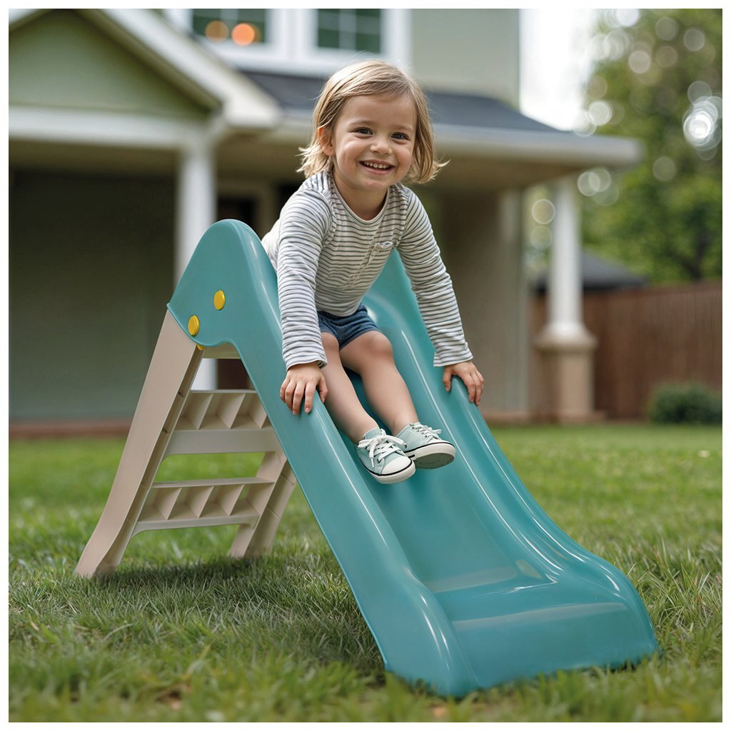 Dolu Slide 70,5x117x48,5 cm hvid grøn