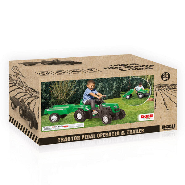 Dolu tractor ranchero with trailer green