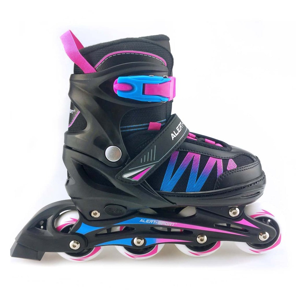 Alert Inlineskates Größe 31-34 rosa blau schwarz