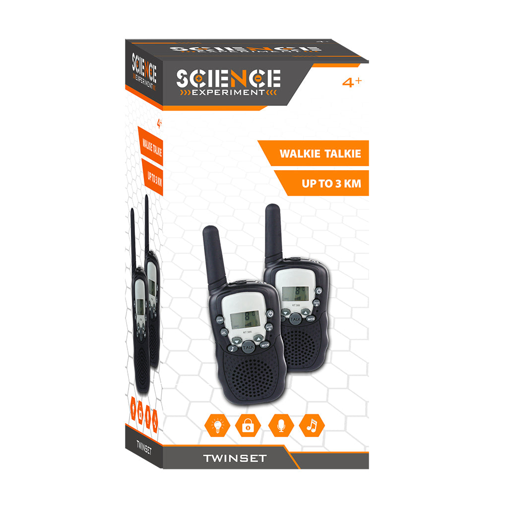 Science Walkie Talkie Twinset Black 3 km