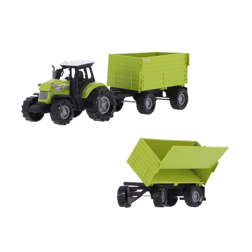 Aner Marken Traktor mat Trailer + Liicht an Toun