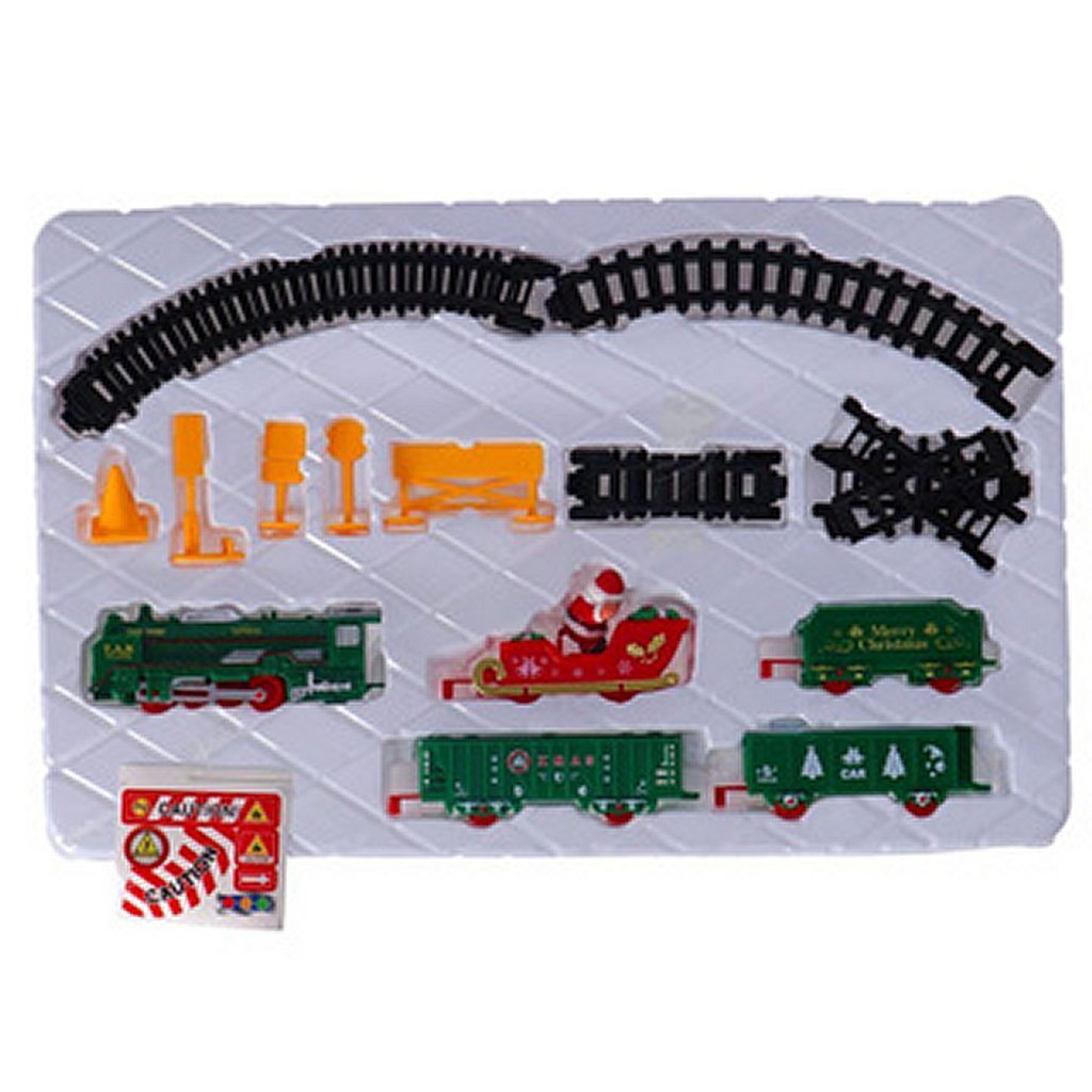 No brand Christmas train with light and sound 25 pieces