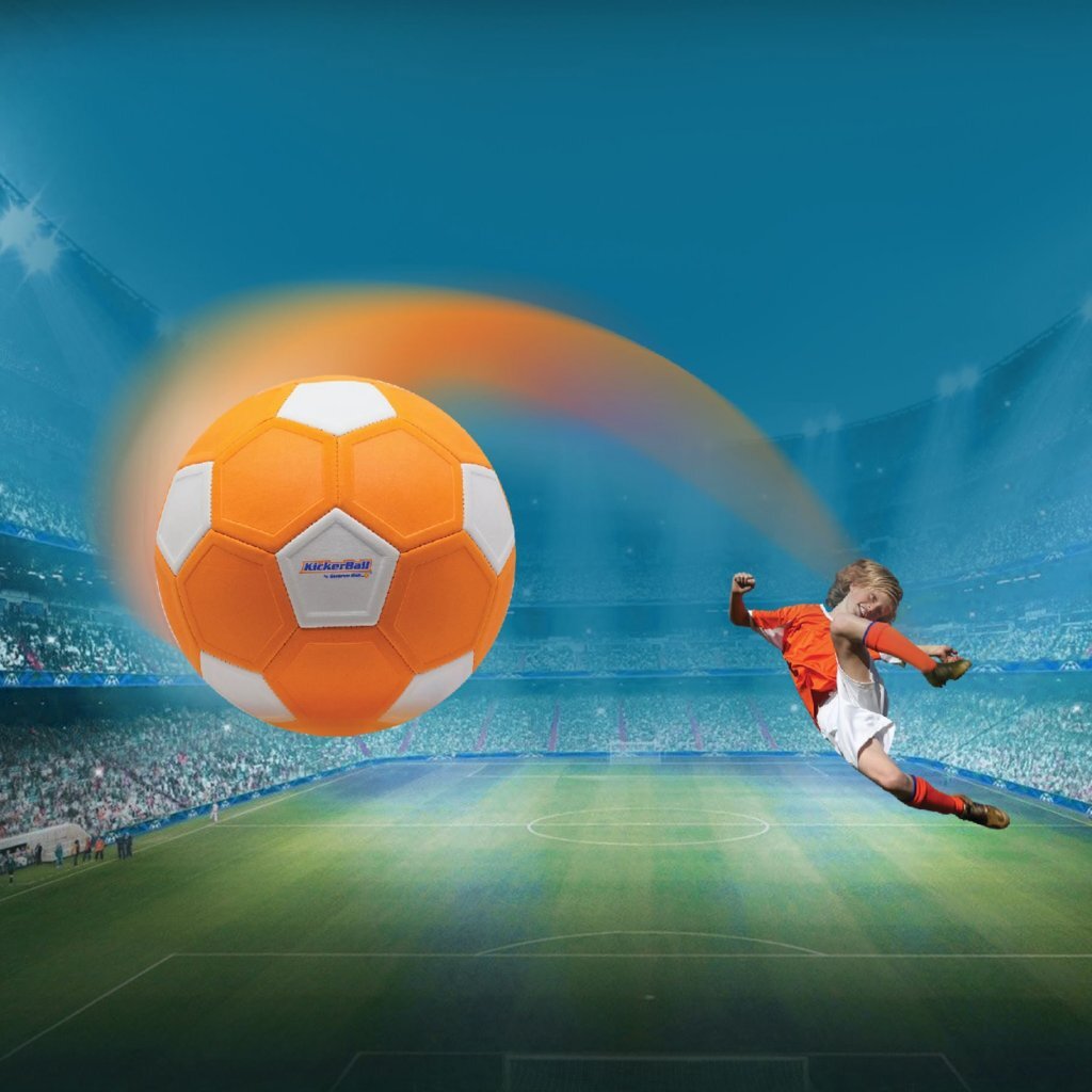 Balón de fútbol kickerball naranja talla 4