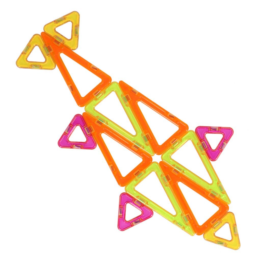 Science magnetic tiles various shapes 77 pieces 5.5 cm