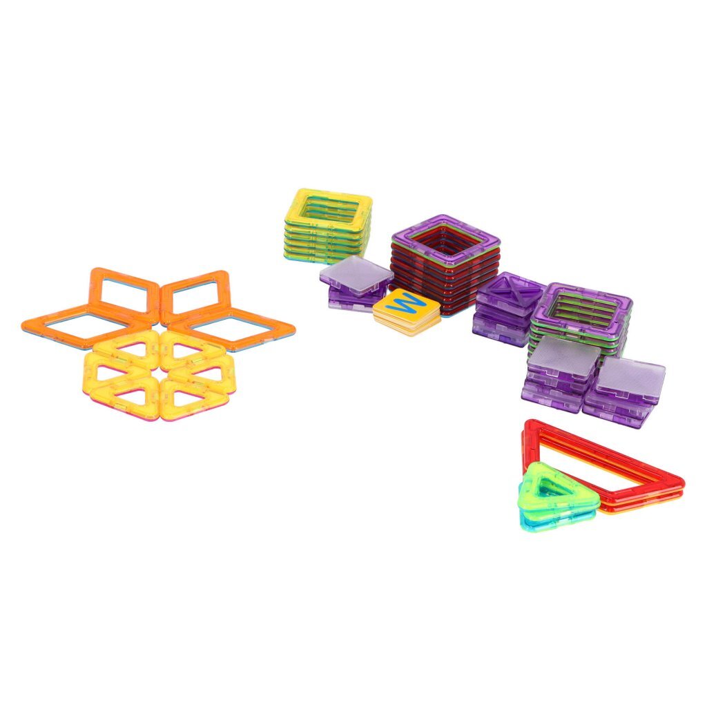 Science magnetic tiles various shapes 77 pieces 5.5 cm