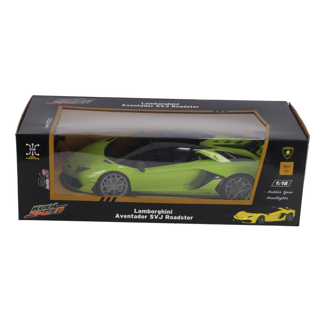 Kool Speed radiokontrolléiert Auto Lamborghini 1:16 2.4G Aventador SVJ Roadster neon gréng