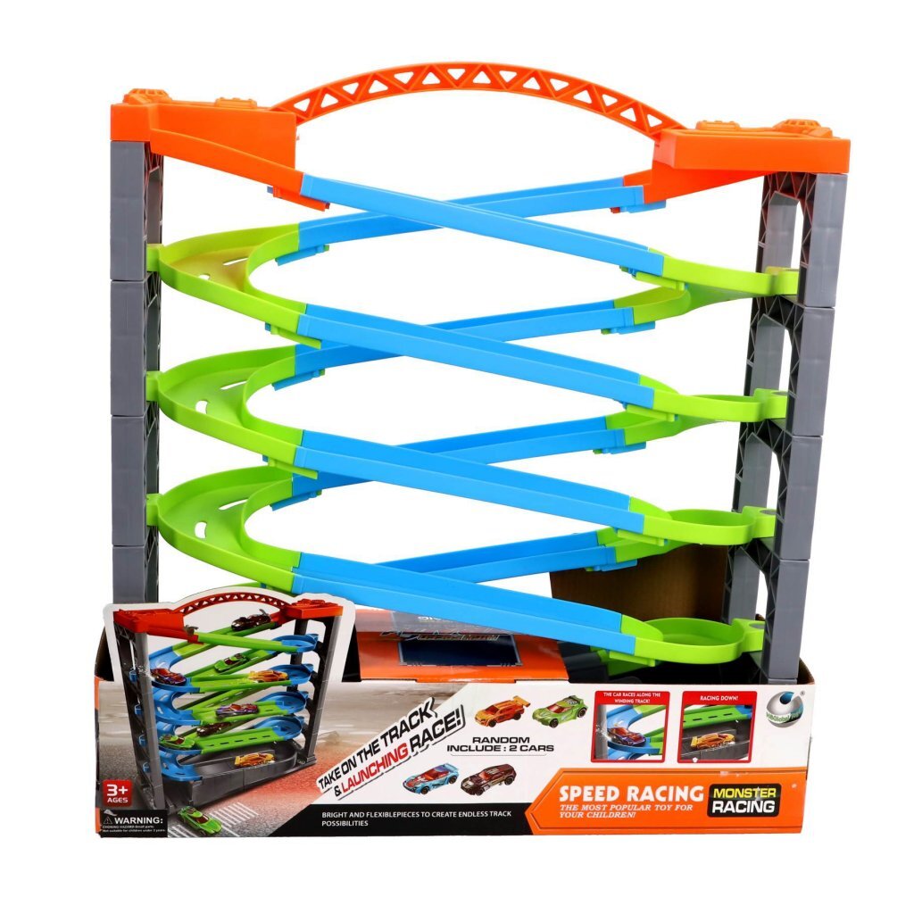 Žádná luxusní závodní dráha značky s 5 vrstvami a 2 auty