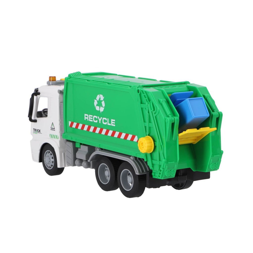 Otras marcas camion basura reciclado 30 cm + luz y sonido verde blanco