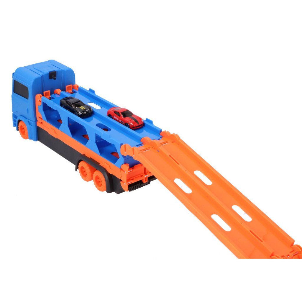 No-Brand-Popup-Autotransporter mit 2 Metallautos | 2 Stk