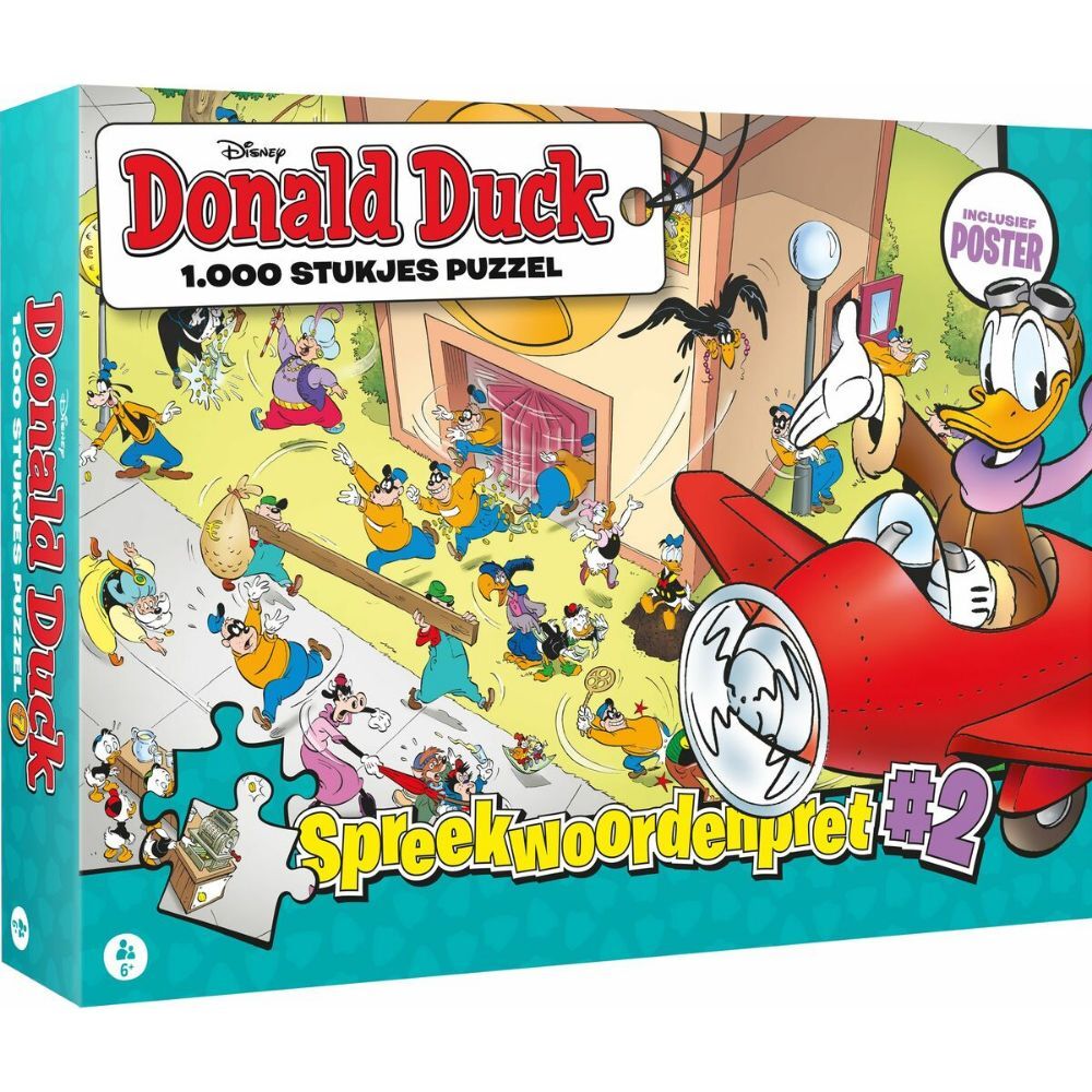 Disney donald duck puzzle proverb fun 2 1000 pieces + poster