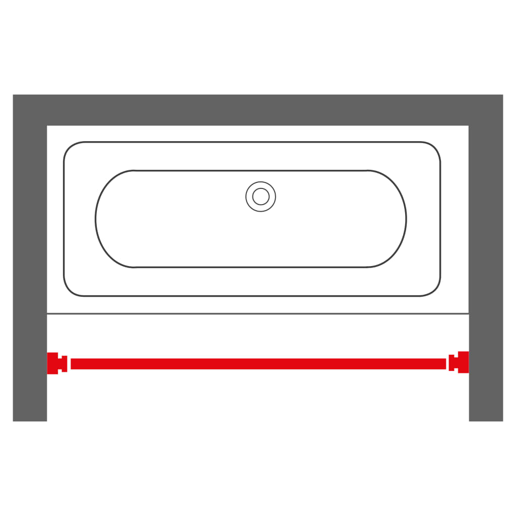 Sealskin shower curtain rod telescopic 185 cm white