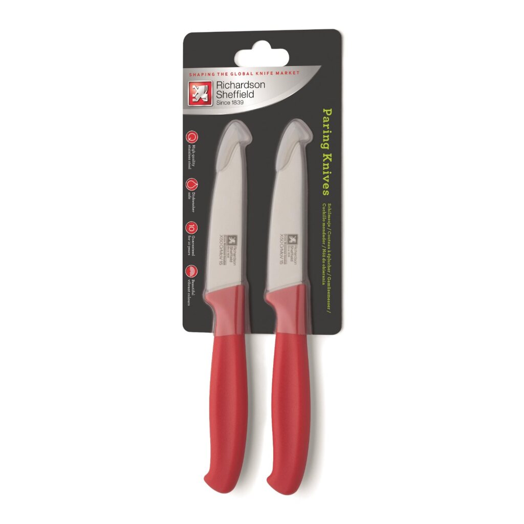 Richardson sheffield peeling knife 2-piece stainless steel red