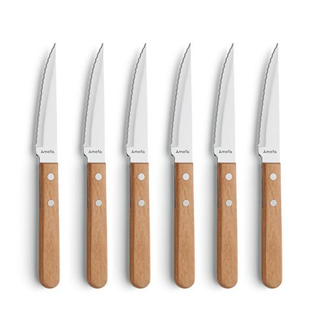 Coltelli da bistecca per pizza amefa legno