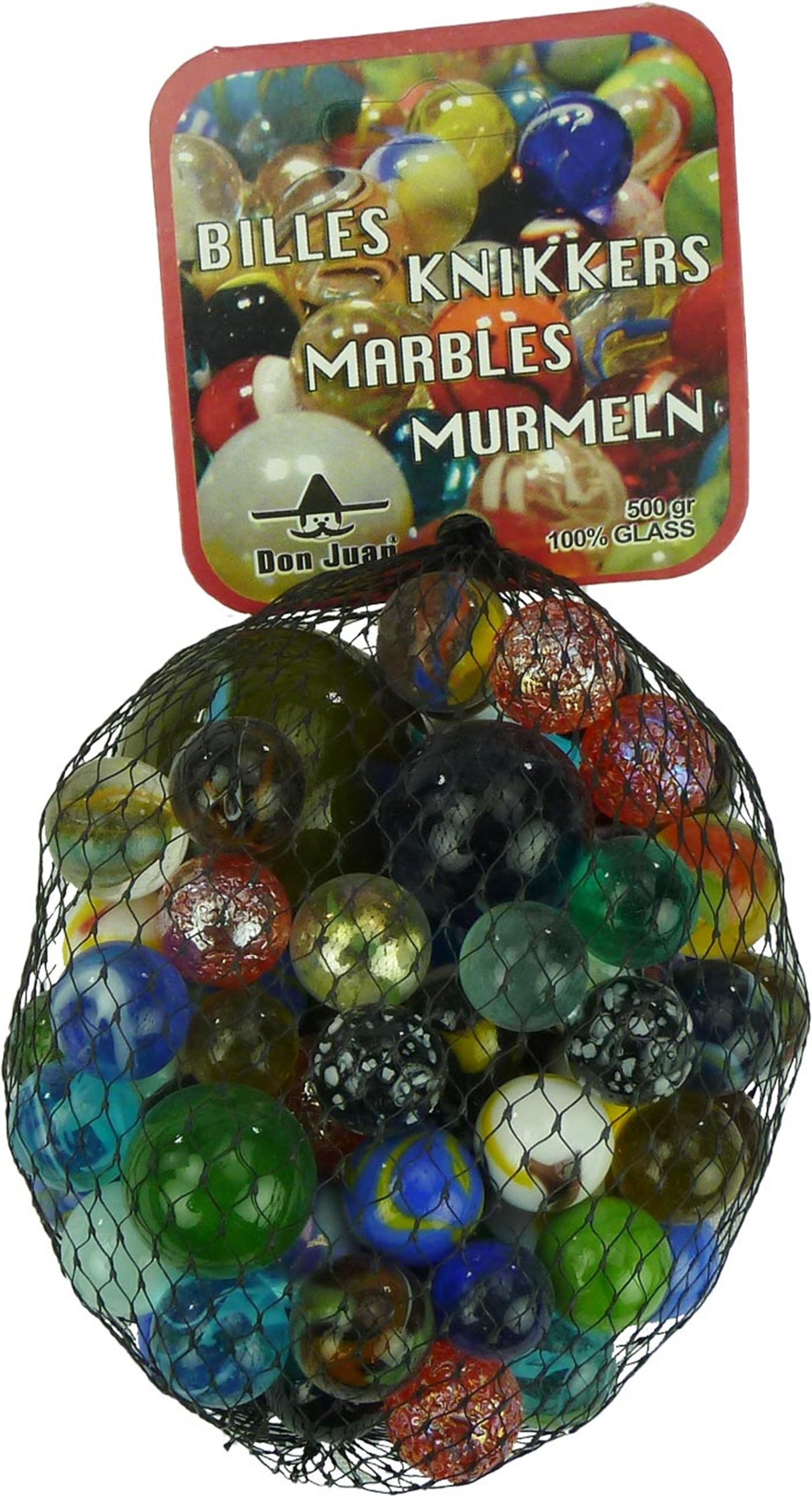 Don juan knikkers 500gr gemixt in netje