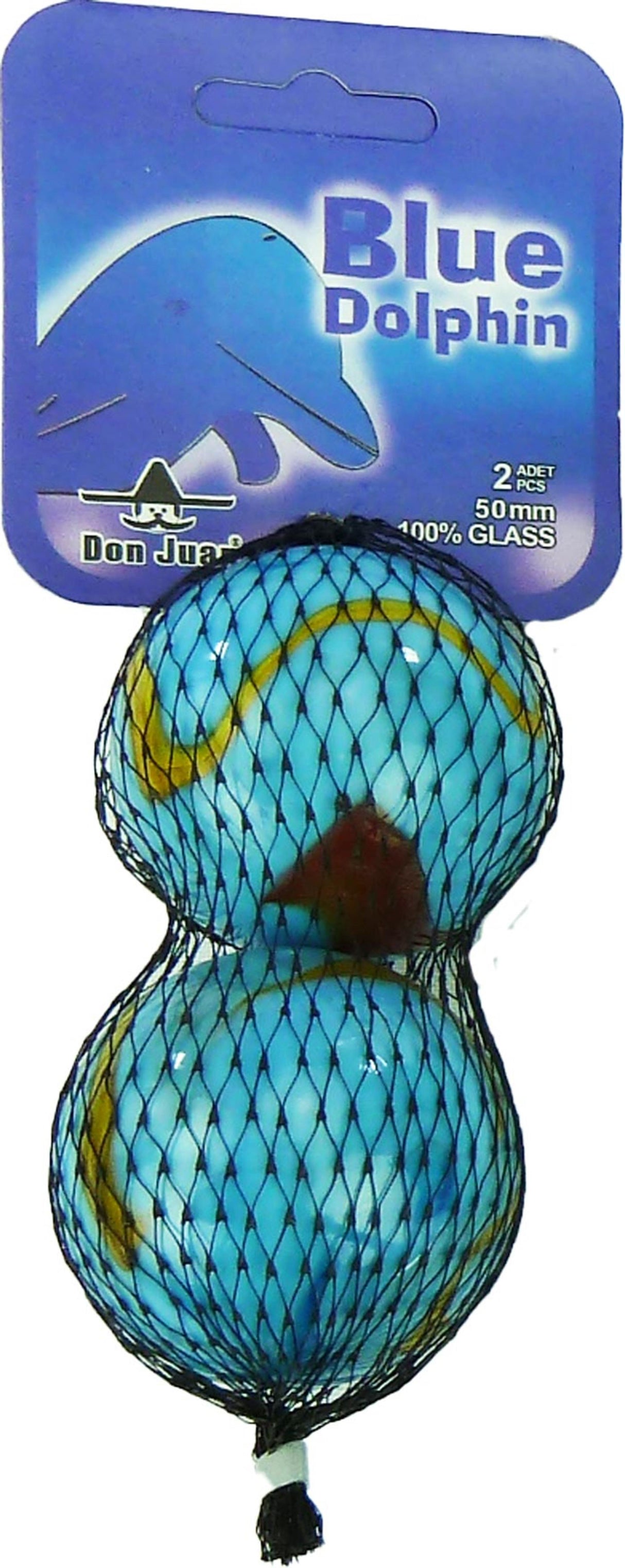 Don juan knikkers megabonken blue dolphin 2x50mm
