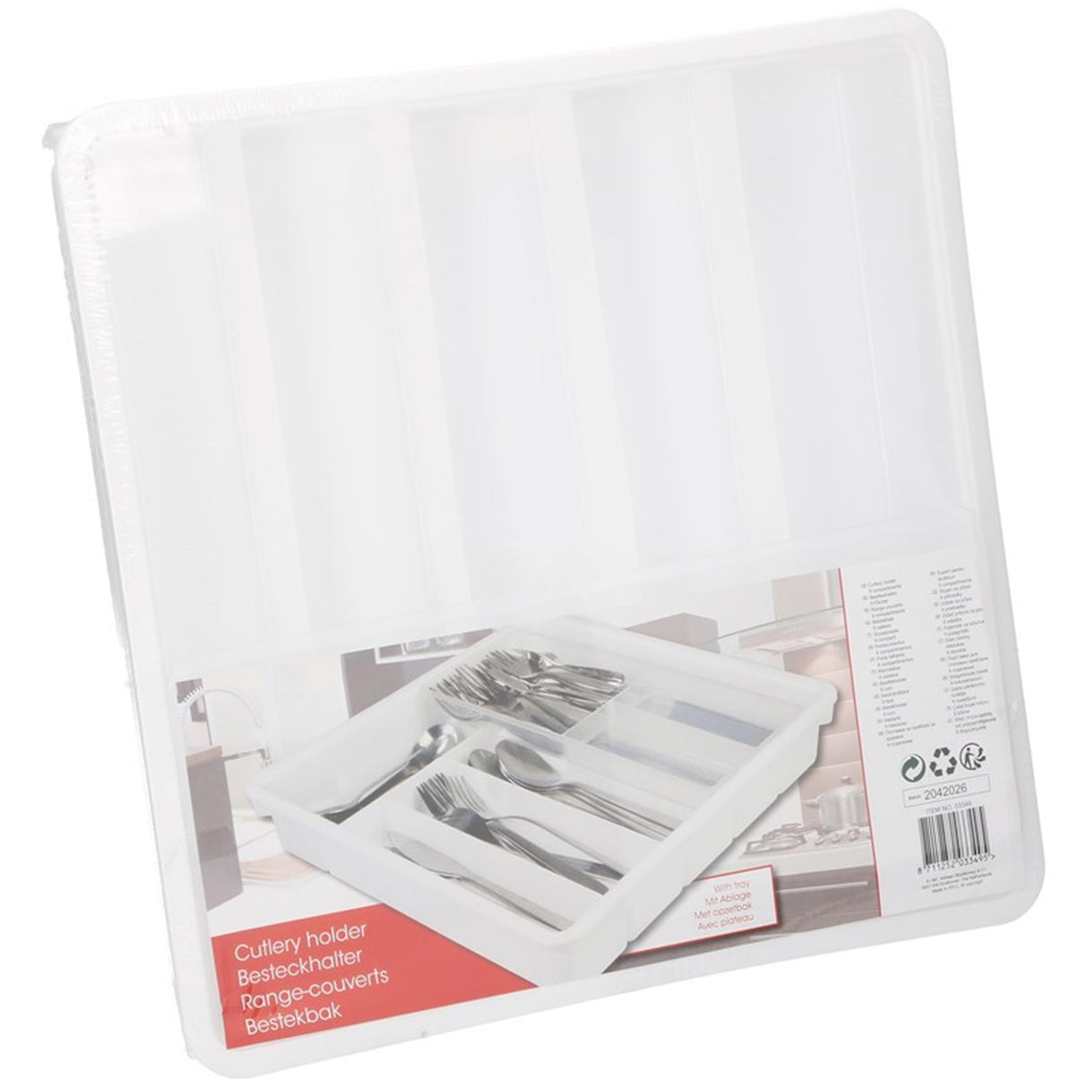 Lifetime bestekbak 9 vaks kunststof 31,5x31,5x6cm