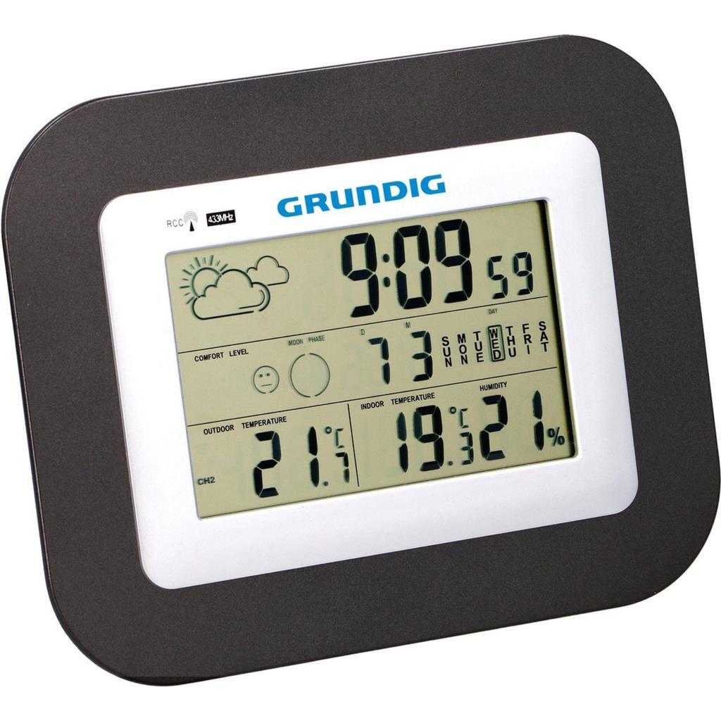 Grundig Grundig Weather Station Indoor and Outdoor Black