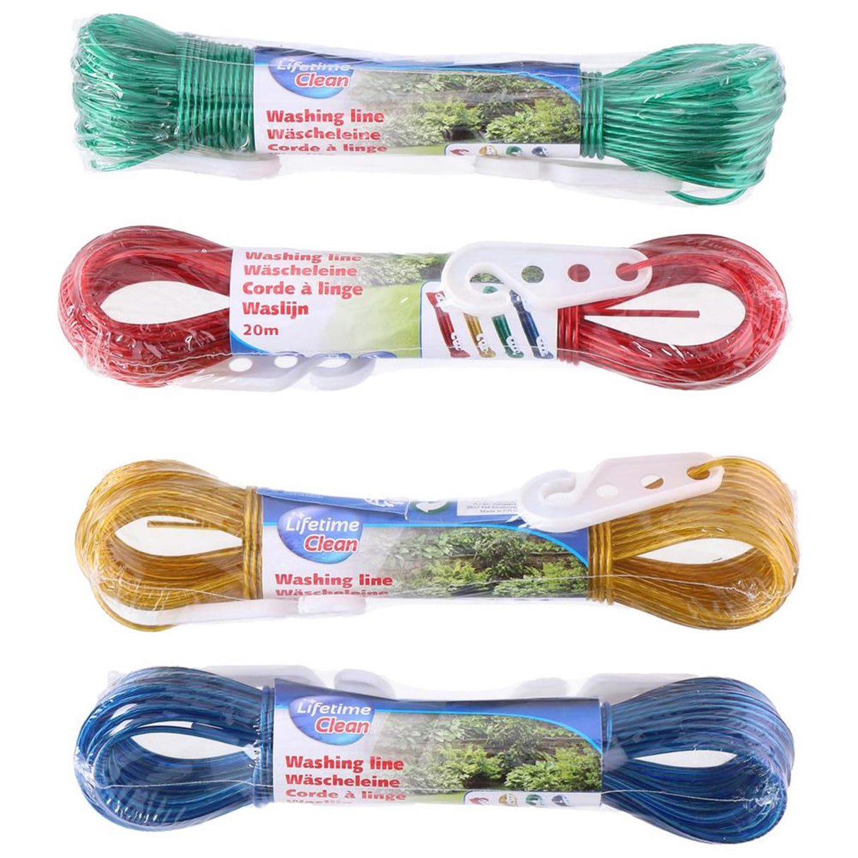 Lebensdauer sauberer Wäscheleinen Draht 20 Meter 4 Assorti