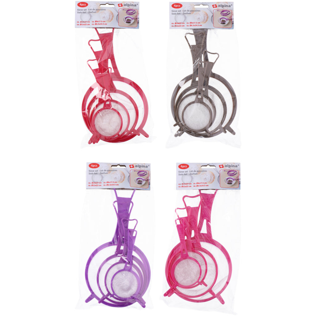 Alpina sieve set 4-piece plastic various versions