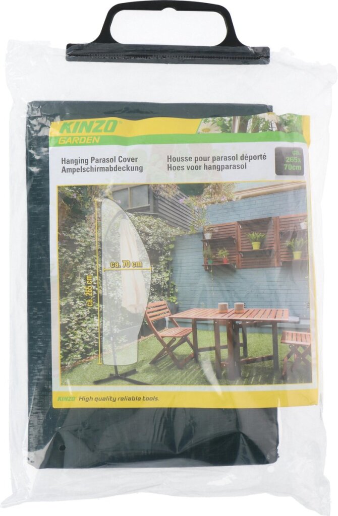 Kinzo Garten-Sonnenschirmabdeckung 265 x 70 cm zum Aufhängen von Sonnenschirmen aus Polyester