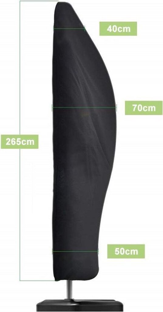 Kinzo Garten-Sonnenschirmabdeckung 265 x 70 cm zum Aufhängen von Sonnenschirmen aus Polyester