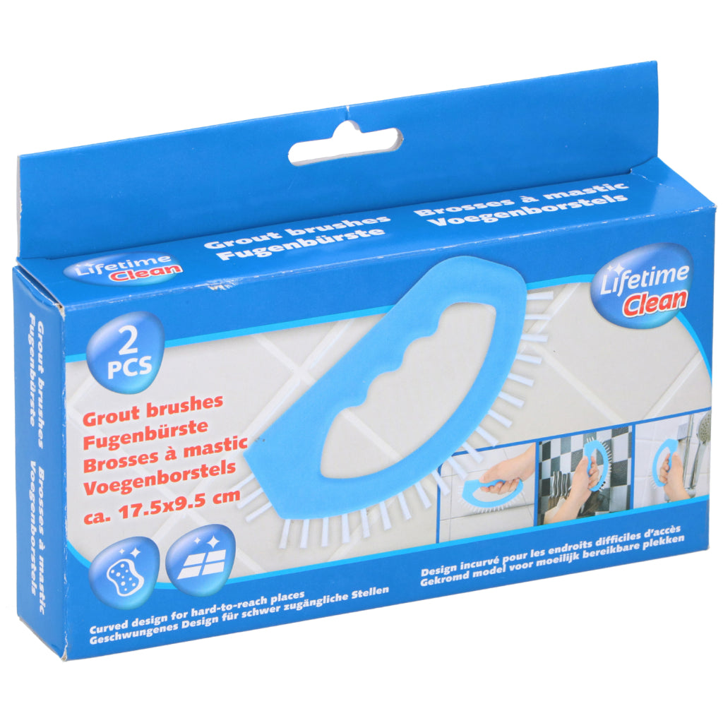 Brosse conjointe propre à vie 2 pièces blanc bleu