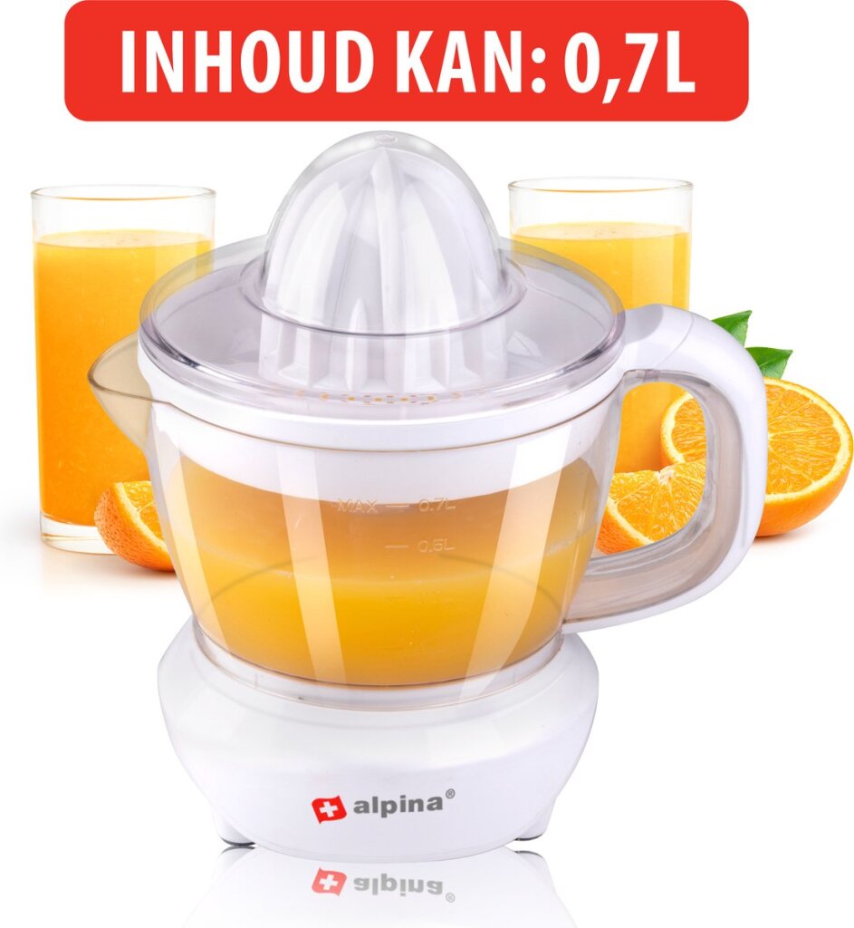 Alpina Citruspers 0,7 litra 2 stiskalnice 2 vrtljive smernice 25 vat bele