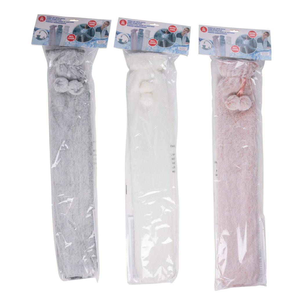 Other Brands Hot Water Bottle with Plush Cover 2L Different Colors