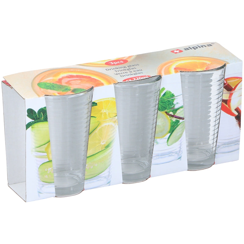 Alpina drinking glass set 3-piece 220ml