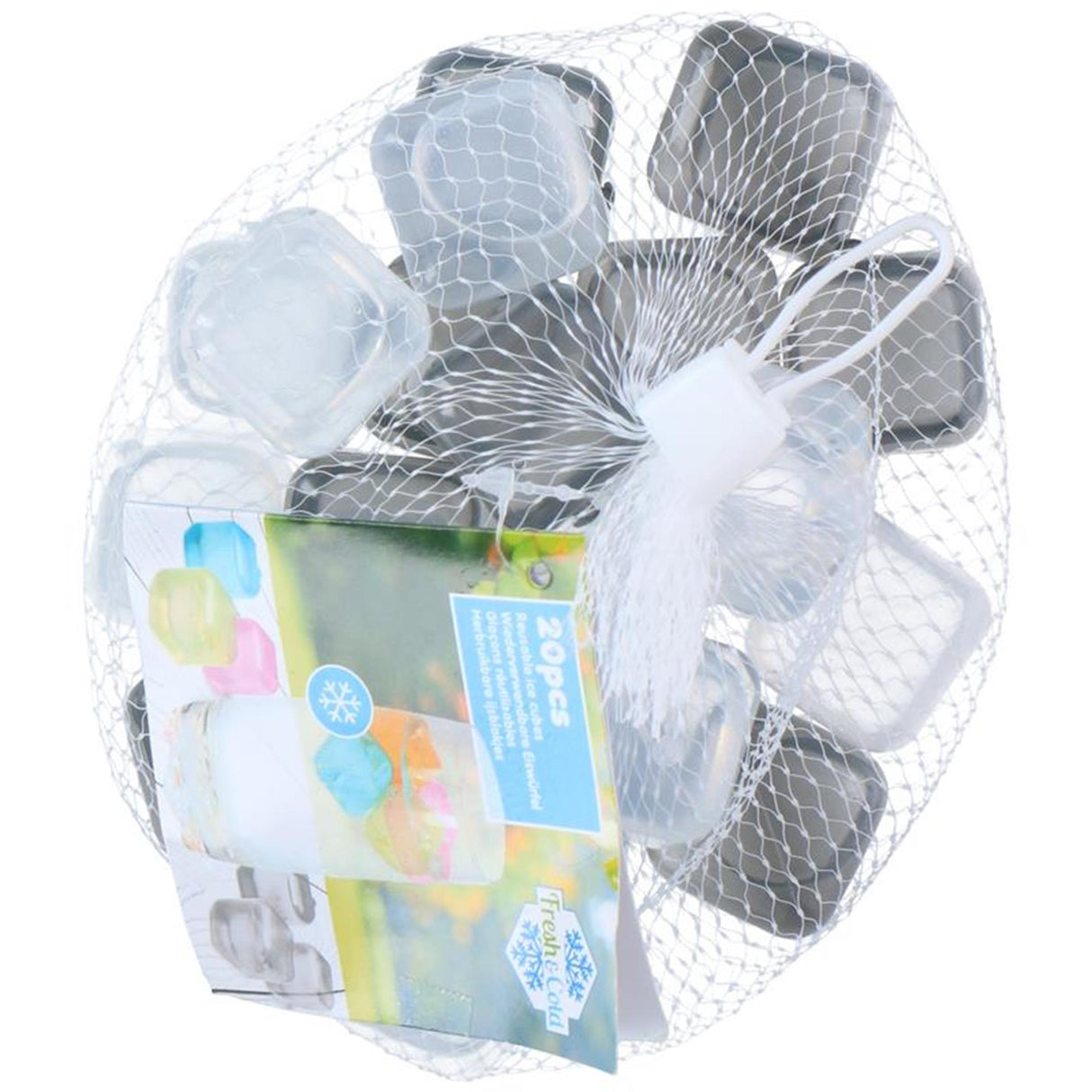 Lifetime cooking ijsblokjes vierkant 20 stuks in netje