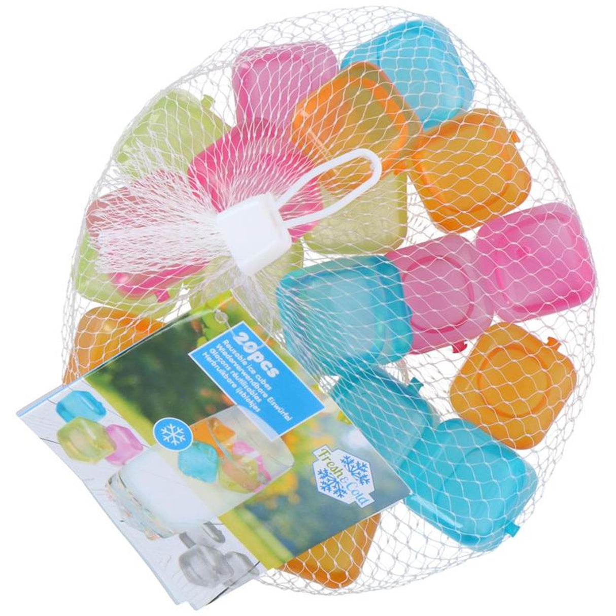 Lifetime cooking ijsblokjes vierkant 20 stuks in netje