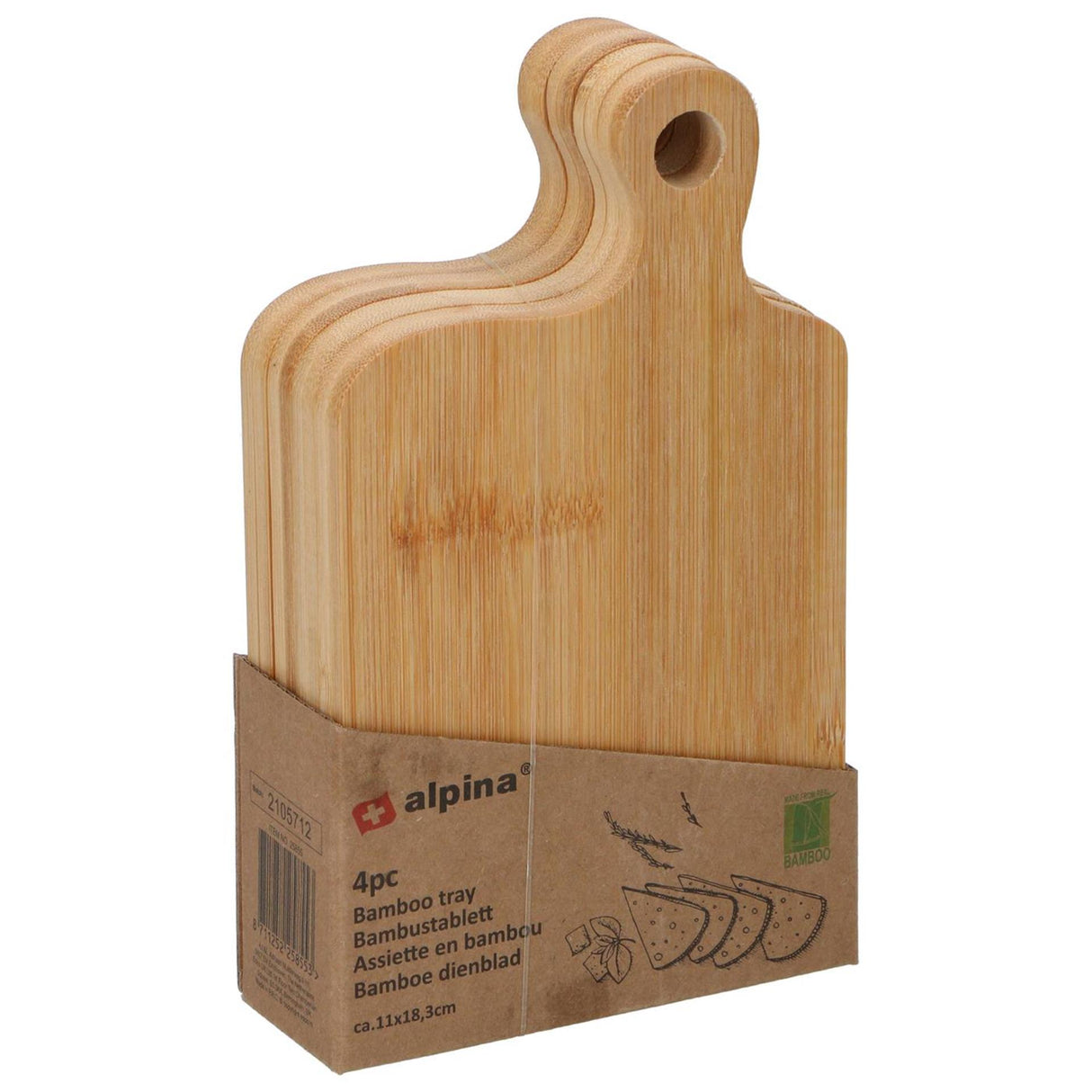 Alpina dienblad set a 4 11,5x4x18,5cm