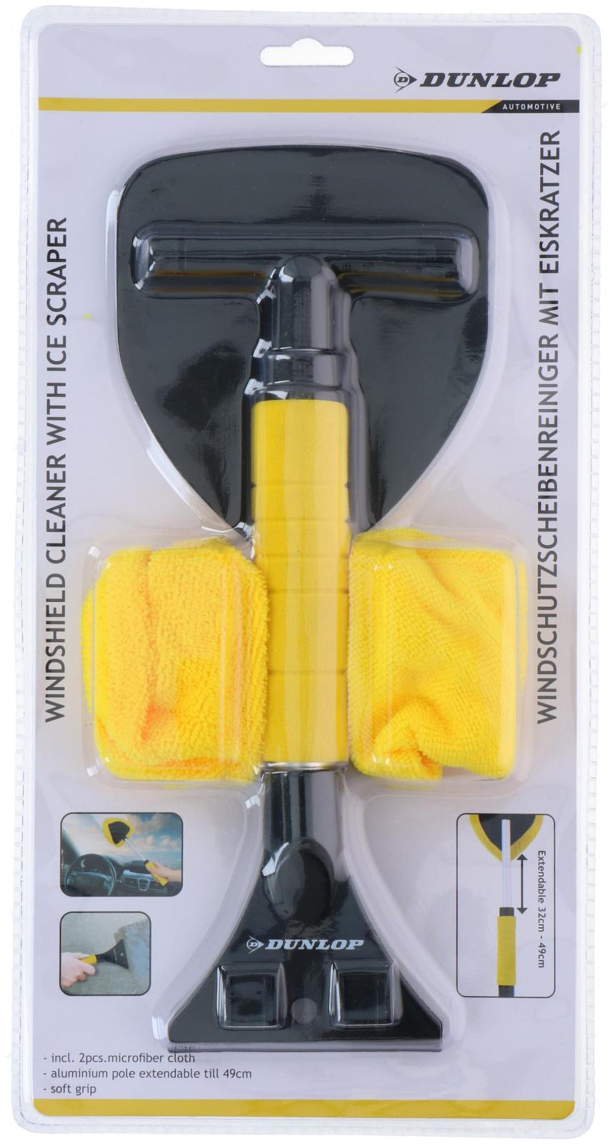 Dunlop ijskrabber met raamwisser 38cm