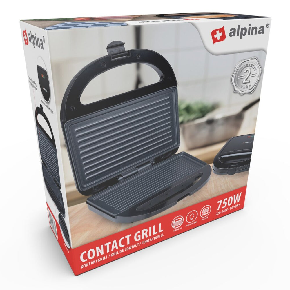 Alpina Contact Grill 750W Negro