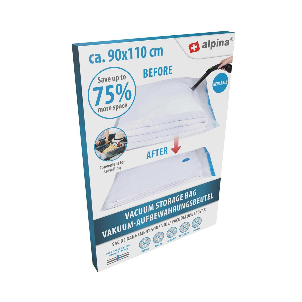 Alpina Vakuum-Aufbewahrungsbeutel 90 x 110 cm