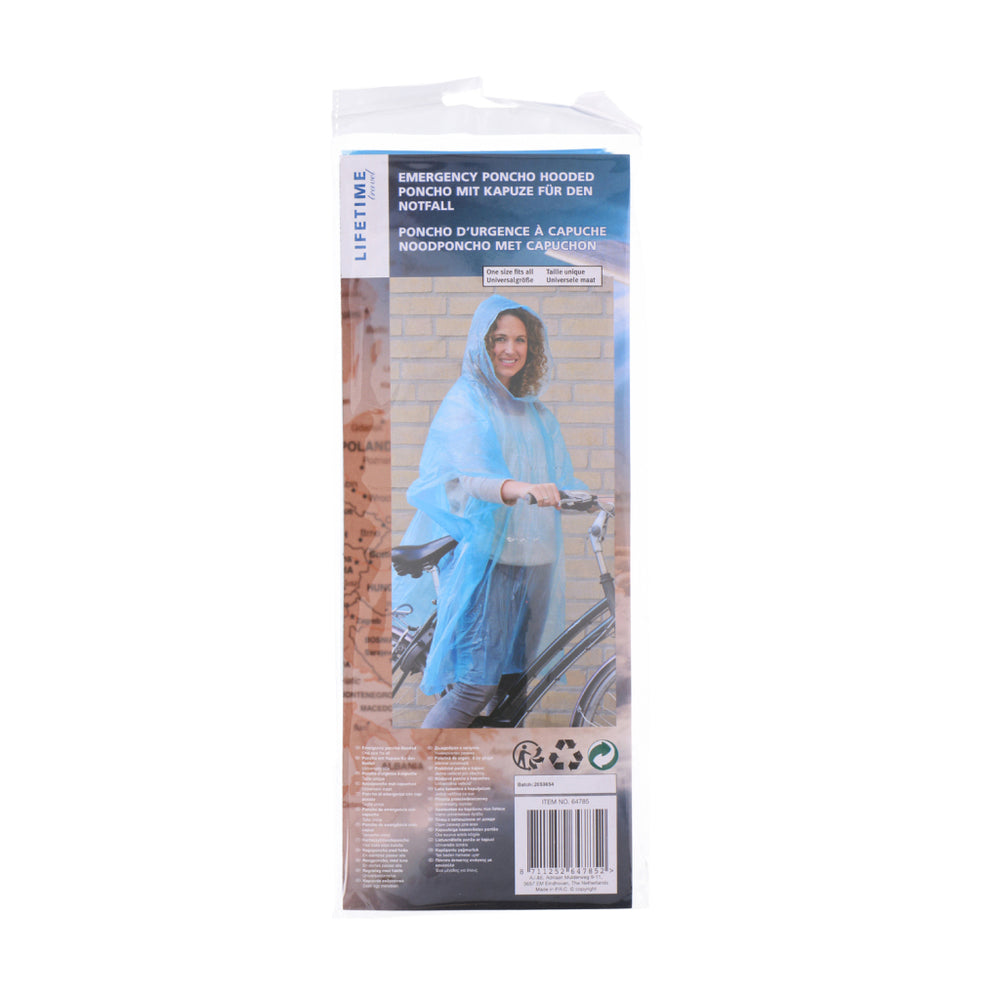 Poncho de lluvia desechable de por vida
